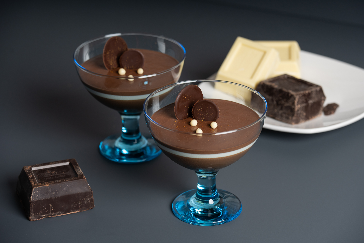 Dark Princess | Tris di Mousse al Cioccolato Fondente e Bianco